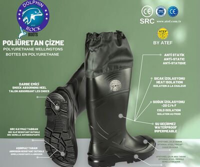 Kaymaz Taban Poliüretan Avcı Çizme -20 - 1